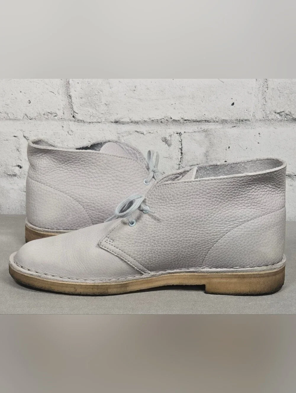 Clarks Originals Desert Boot Light Blue Leather Chukka Boots Size 9.5